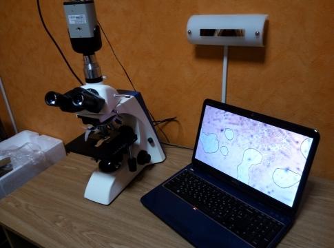 Профессиональный тринокулярный цифровой микроскоп МНК гемосканирование