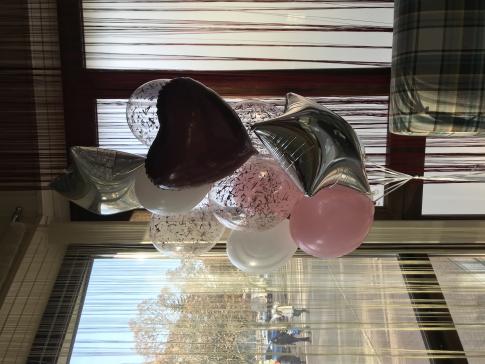 Сет из гелиевых шаров: в наборе фольгированых шары, шары с конфетти, обычные шары без рисунка