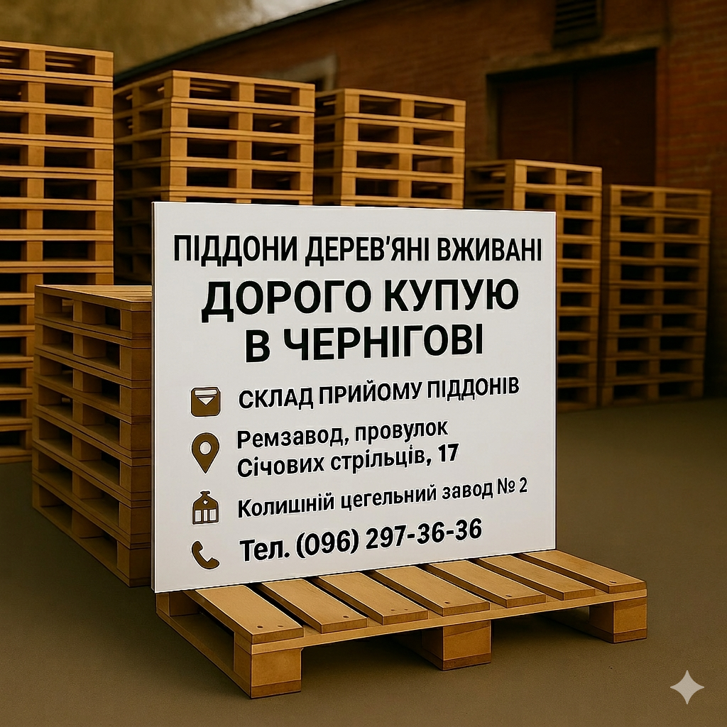 Купуємо в Чернігові дерев'яні європіддони піддони палети вживані розміром 1200*800. Постійно.
