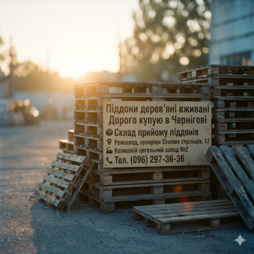 Піддони дерев'яні вживані купую в Чернігові
