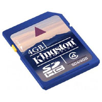 Флэш карта Kingston class 4 (SD4 / 4GB) SDHC, 4 Гбайт