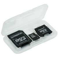 Флэш карта Kingston class 4 (SDC4/4GB-2ADP) 4 Гбайт, micro SDHC, + SD и miniSD адаптеры