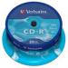 Диск CD-R Verbatim 700Mb 52x Cake box 25шт Extra (43432 )