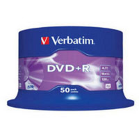 Диск DVD + R Verbatim 4.7Gb 16X CakeBox 50 шт (43550)
