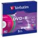 Диск DVD + R Verbatim 4.7Gb 16X Slim Box 5 шт Color (43556)