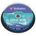 Диск DVD-RW Verbatim 4.7Gb 4x Cake box 10шт (43552)