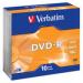 Диск DVD-R Verbatim 4.7Gb 16X Slim case