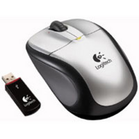 Мышка Logitech Cordless V220 (910-000447) черно-серебряная