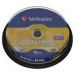 Диск DVD + RW Verbatim 4.7Gb 4x CakeBox 10 шт silver (43488)