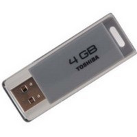 USB флеш накопитель TOSHIBA ASAGIRI grey (THNU04ASG (BL4) 4 Гбайта